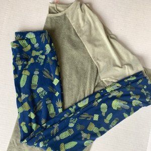 Lularoe Outfit OS Cactus Leggings and Irma set